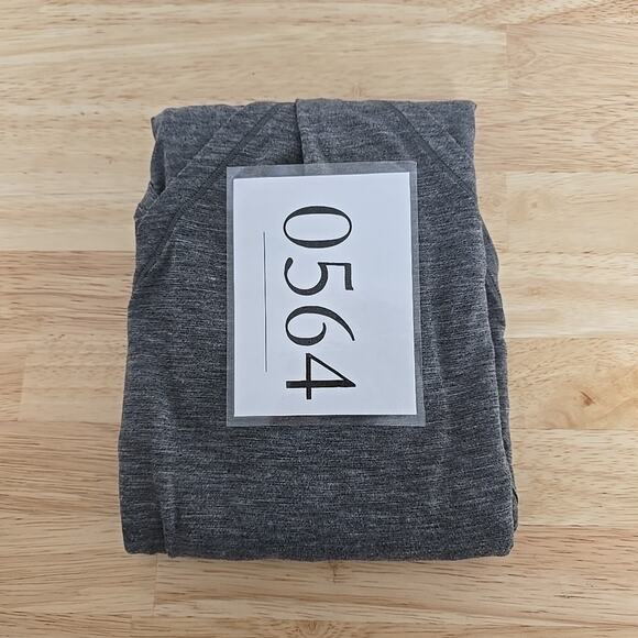 Lululemon Women's 6 Stop Drop & Squat Top Long Sleeve Grey Thumbholes Twist Back - Picture 8 of 8